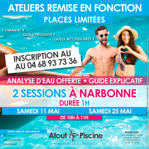 Ateliers Remise en Fonction de votre piscine 2024