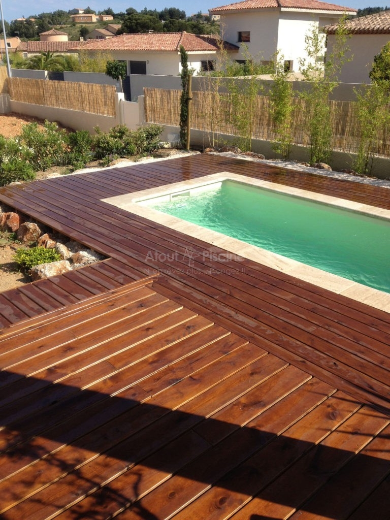 Piscine béton 4 x 4,5 m et aménagement extérieur à Narbonne