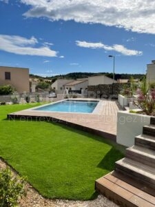 Piscine béton 7x3 et aménagement extérieur à Narbonne