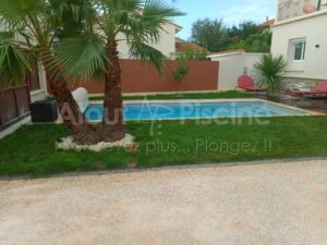 Piscine béton 7x3m et terrasse bambou à Narbonne