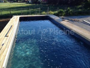 Piscine béton 9x4m liner PVC gris anthracite Narbonne