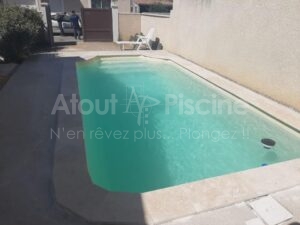 Piscine coque 7x3m à Cruscades