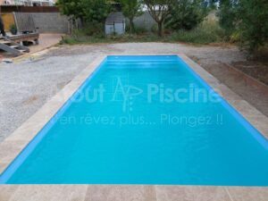 Piscine coque Fidji 7x3m volet hors-sol Salles-d'Aude